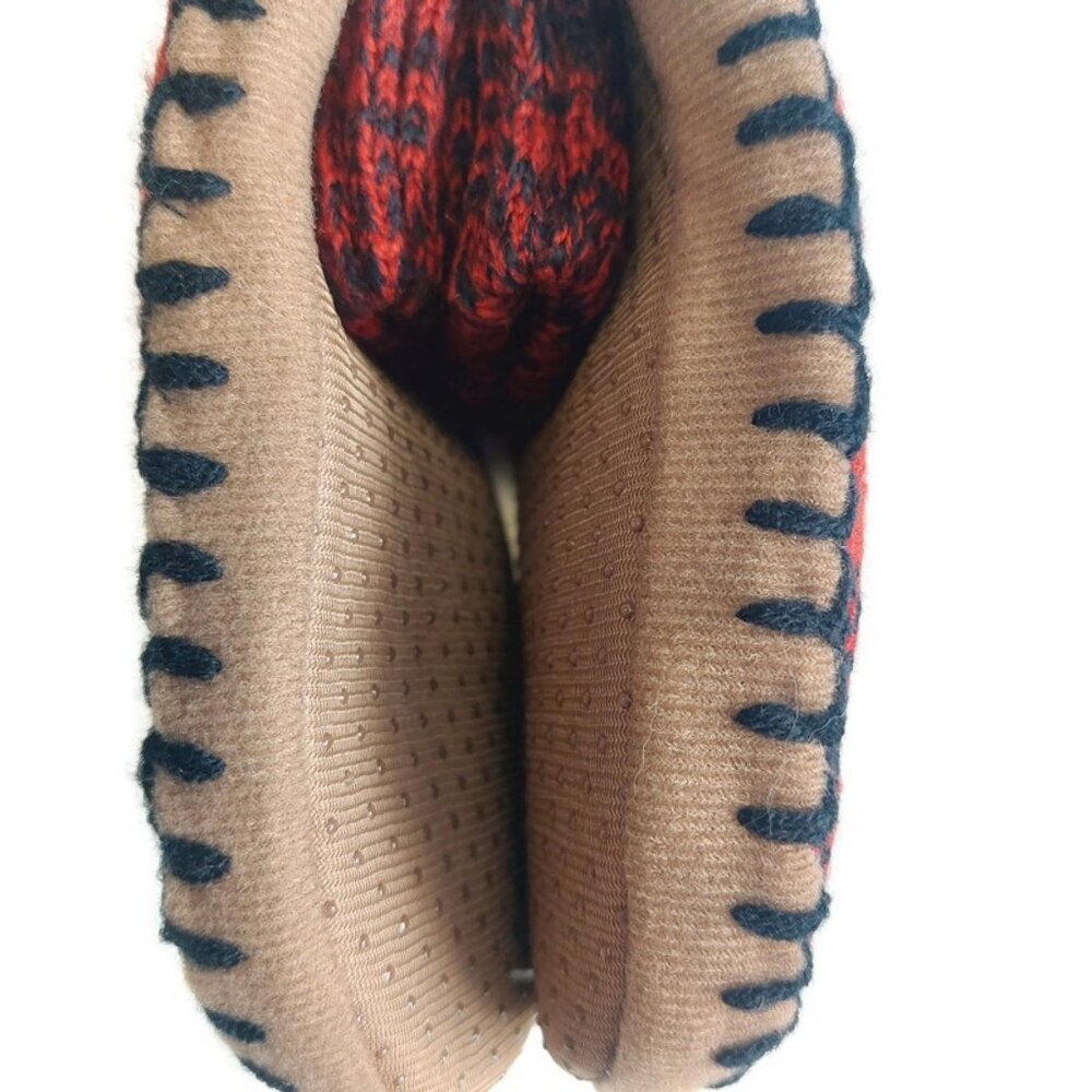 MUK LUKS Mens Slipper Socks Size L/XL Shoe Size 11/13 Red Warm Comfortable RT - Picture 4 of 5